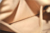 Authentic Ferragamo Gancini Leather Shoulder Hand Bag Ivory Light Pink J5969