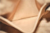 Authentic Ferragamo Gancini Leather Shoulder Hand Bag Ivory Light Pink J5969