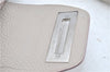 Authentic Ferragamo Gancini Leather Shoulder Hand Bag Ivory Light Pink J5969