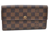 Authentic Louis Vuitton Damier Pochette Porte Monnaie Credit N61724 Wallet J5976