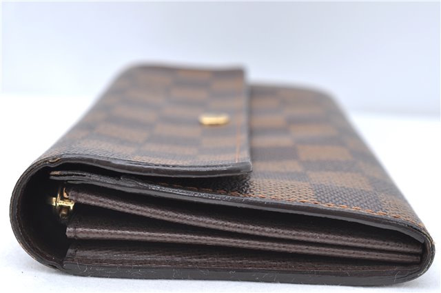 Authentic Louis Vuitton Damier Pochette Porte Monnaie Credit N61724 Wallet J5976