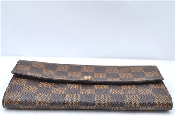 Authentic Louis Vuitton Damier Pochette Porte Monnaie Credit N61724 Wallet J5976