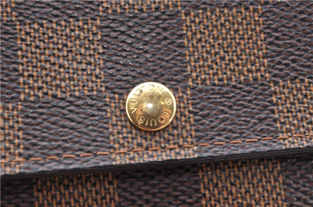 Authentic Louis Vuitton Damier Pochette Porte Monnaie Credit N61724 Wallet J5976