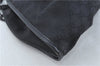 Authentic GUCCI Hand Bag Purse GG Canvas Leather 76554 Black J5977
