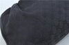 Authentic GUCCI Hand Bag Purse GG Canvas Leather 76554 Black J5977