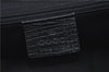Authentic GUCCI Hand Bag Purse GG Canvas Leather 76554 Black J5977