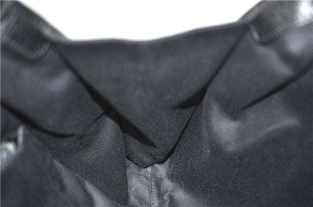 Authentic GUCCI Hand Bag Purse GG Canvas Leather 76554 Black J5977