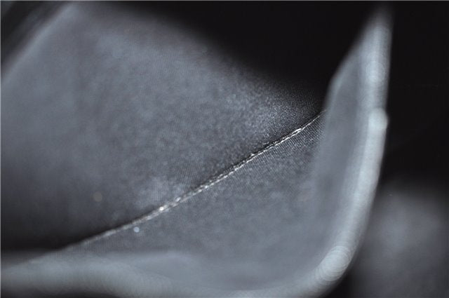 Authentic GUCCI Hand Bag Purse GG Canvas Leather 76554 Black J5977