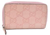 Authentic GUCCI Guccissima GG Coin Purse Case Leather 138098 Light Pink J5983