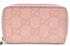 Authentic GUCCI Guccissima GG Coin Purse Case Leather 138098 Light Pink J5983