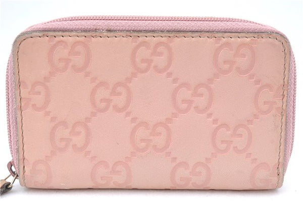 Authentic GUCCI Guccissima GG Coin Purse Case Leather 138098 Light Pink J5983