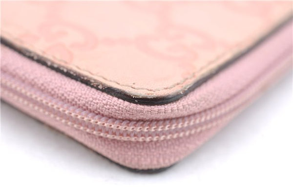 Authentic GUCCI Guccissima GG Coin Purse Case Leather 138098 Light Pink J5983