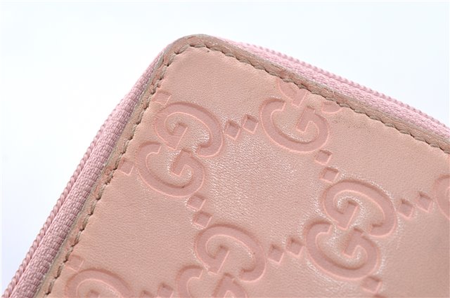 Authentic GUCCI Guccissima GG Coin Purse Case Leather 138098 Light Pink J5983