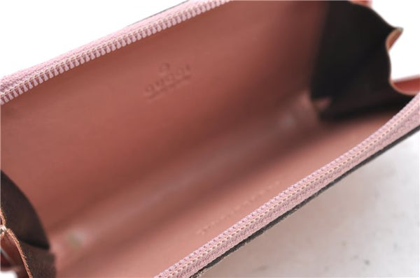 Authentic GUCCI Guccissima GG Coin Purse Case Leather 138098 Light Pink J5983