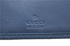 Authentic GUCCI Wallet Purse GG PVC Leather 256449 Brown Blue J5984