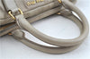 Authentic MIU MIU Leather 2Way Shoulder Cross Body Hand Bag Gray J5986