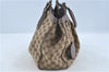 Authentic GUCCI Sukey Shoulder Hand Tote Bag GG Canvas Leather Brown J5989