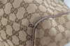 Authentic GUCCI Sukey Shoulder Hand Tote Bag GG Canvas Leather Brown J5989