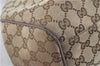 Authentic GUCCI Sukey Shoulder Hand Tote Bag GG Canvas Leather Brown J5989