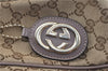 Authentic GUCCI Sukey Shoulder Hand Tote Bag GG Canvas Leather Brown J5989