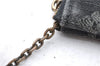 Auth Louis Vuitton Monogram Denim Pochette Cles Coin Purse Black M95616 LV J5990