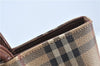 Authentic BURBERRY Vintage Nova Check PVC Hand Tote bag Brown Beige J5994