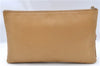 Authentic GUCCI Bamboo Clutch Hand Bag Leather 376858 Beige J5996
