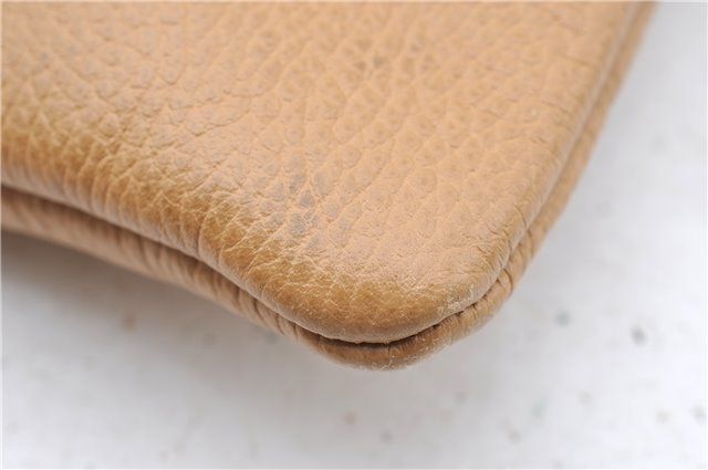 Authentic GUCCI Bamboo Clutch Hand Bag Leather 376858 Beige J5996