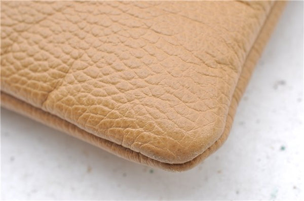 Authentic GUCCI Bamboo Clutch Hand Bag Leather 376858 Beige J5996