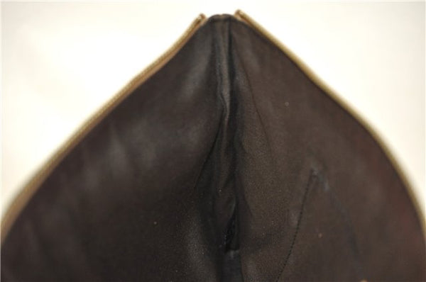 Authentic GUCCI Bamboo Clutch Hand Bag Leather 376858 Beige J5996