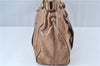 Authentic MIU MIU Leather 2Way Shoulder Hand Bag Purse Brown J6011