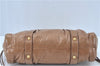 Authentic MIU MIU Leather 2Way Shoulder Hand Bag Purse Brown J6011