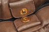 Authentic MIU MIU Leather 2Way Shoulder Hand Bag Purse Brown J6011