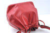 Authentic Louis Vuitton Epi Petit Noe Shoulder Drawstring Bag M44107 Red J6014