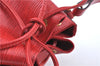 Authentic Louis Vuitton Epi Petit Noe Shoulder Drawstring Bag M44107 Red J6014