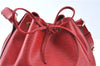Authentic Louis Vuitton Epi Petit Noe Shoulder Drawstring Bag M44107 Red J6014