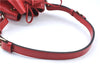 Authentic Louis Vuitton Epi Petit Noe Shoulder Drawstring Bag M44107 Red J6014