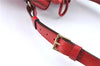 Authentic Louis Vuitton Epi Petit Noe Shoulder Drawstring Bag M44107 Red J6014