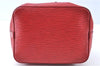 Authentic Louis Vuitton Epi Petit Noe Shoulder Drawstring Bag M44107 Red J6014