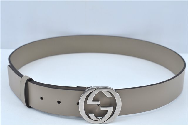 Authentic GUCCI Interlocking G Belt Leather 368186 Size 90cm 35.4