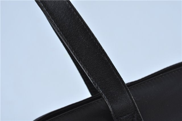 Authentic FENDI Shoulder Tote Bag Purse Nylon Leather Black J6027