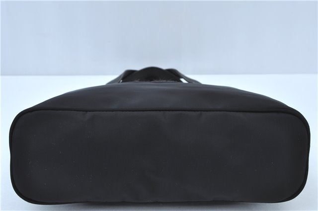 Authentic FENDI Shoulder Tote Bag Purse Nylon Leather Black J6027