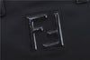 Authentic FENDI Shoulder Tote Bag Purse Nylon Leather Black J6027