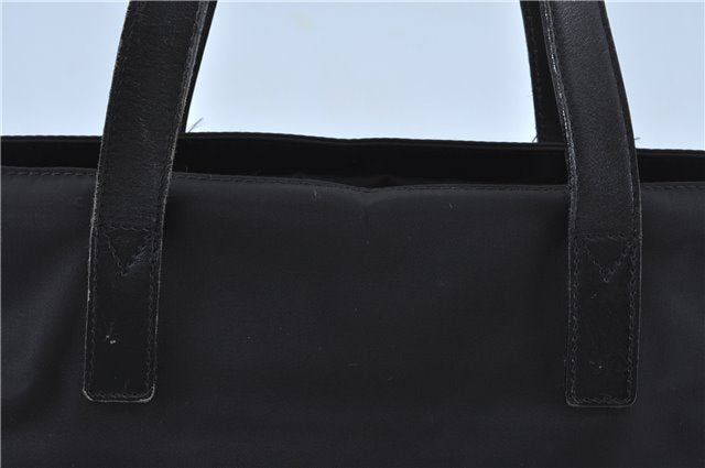 Authentic FENDI Shoulder Tote Bag Purse Nylon Leather Black J6027
