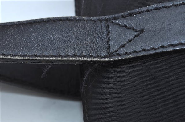 Authentic FENDI Shoulder Tote Bag Purse Nylon Leather Black J6027