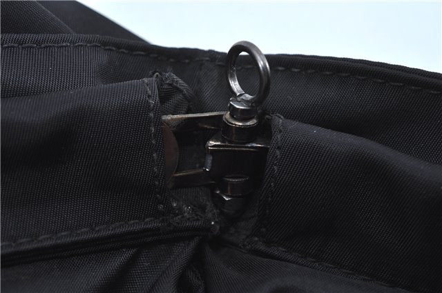 Authentic FENDI Shoulder Tote Bag Purse Nylon Leather Black J6027