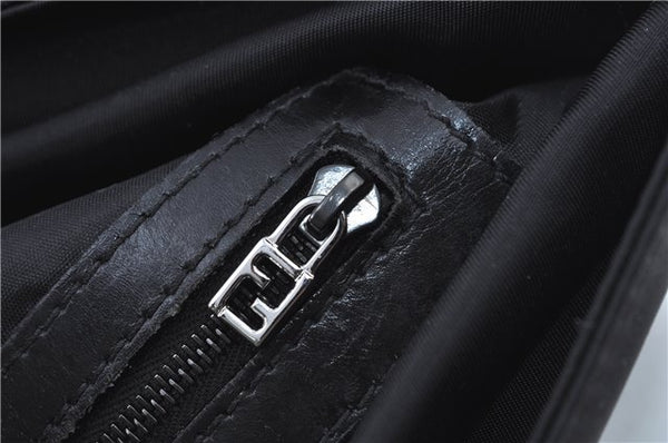 Authentic FENDI Shoulder Tote Bag Purse Nylon Leather Black J6027