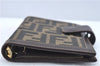 Authentic FENDI Zucca Notebook Cover Canvas Leather Brown Black J6031