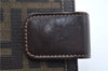 Authentic FENDI Zucca Notebook Cover Canvas Leather Brown Black J6031