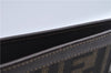 Authentic FENDI Zucca Notebook Cover Canvas Leather Brown Black J6031
